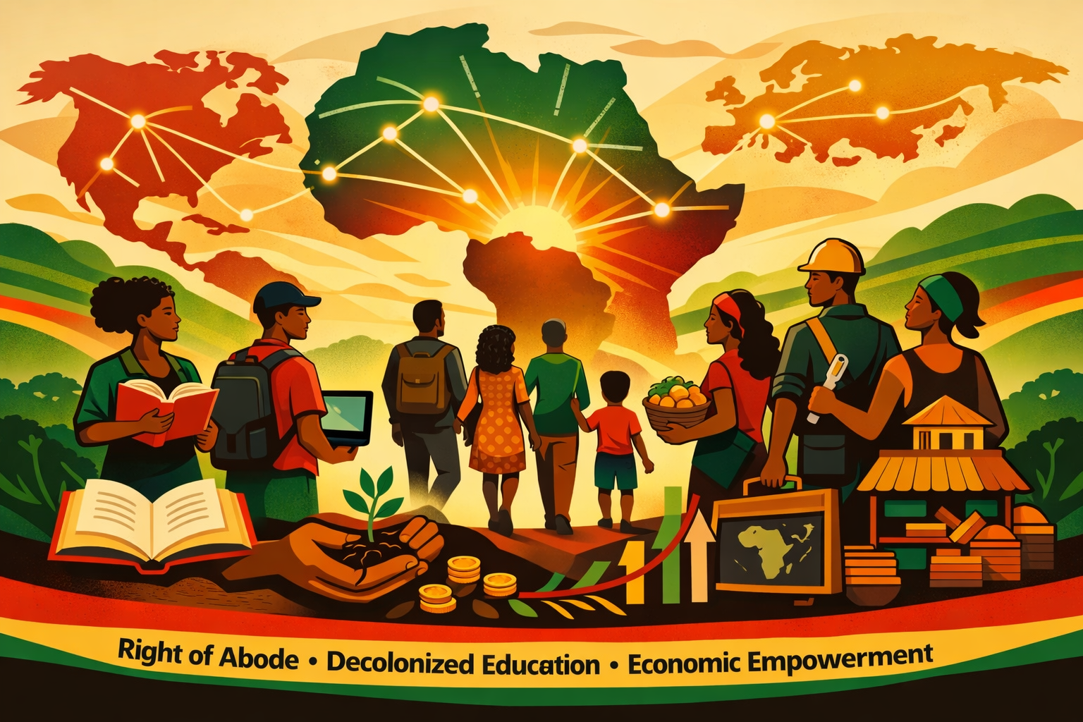 CRDEA Blog banner illustrating Right of Abode, Decolonized Education, and Economic Empowerment